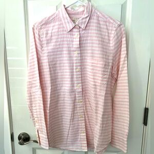 J.Crew Size Small Pink Striped Button Down